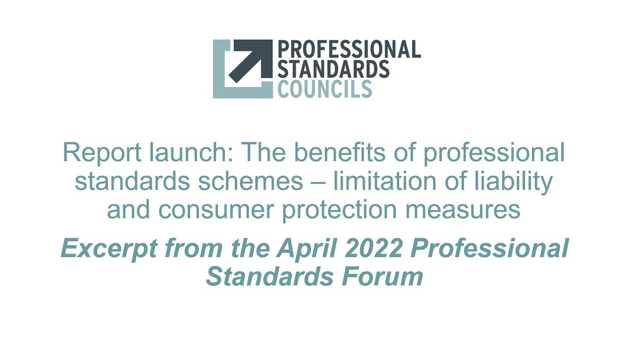 Launch of report the report titled Benefits of professional standards schemes
