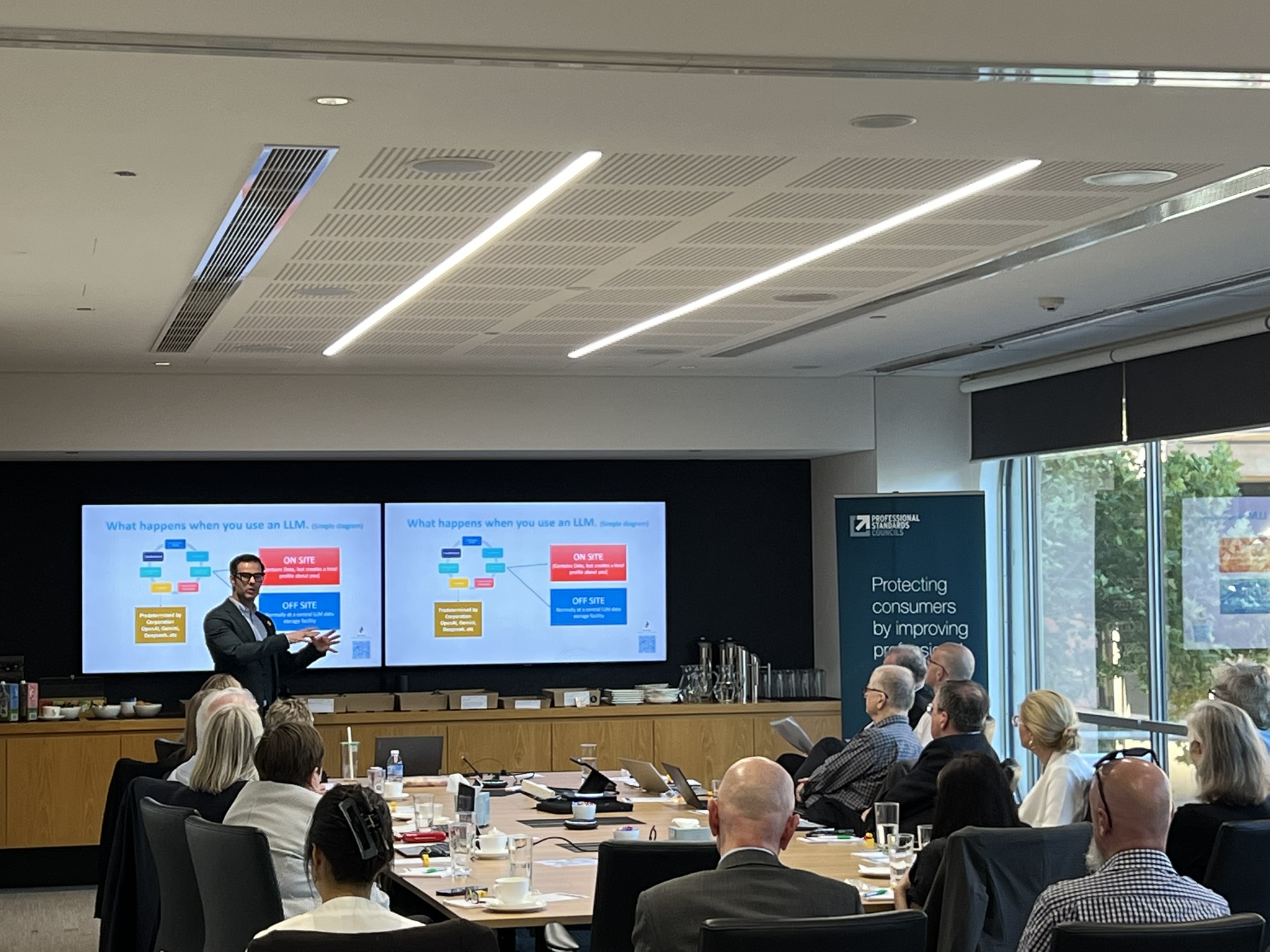 Picture: Dr Ryan Payne’s presentation at the Forum. 